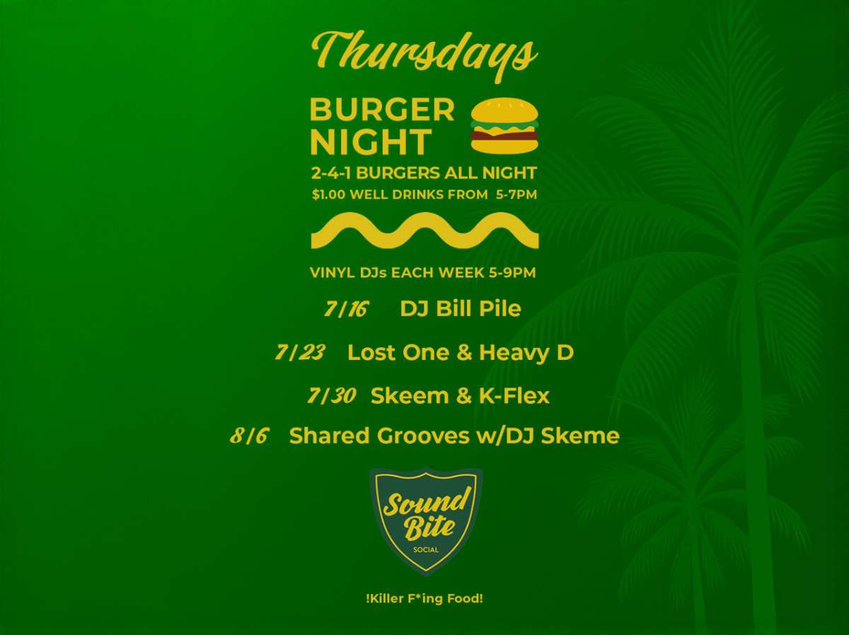 Burger Night – DJ Bill Pile